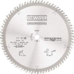 DeWALT - 10" Diam, 5/8" Arbor Hole Diam, 80 Tooth Wet & Dry Cut Saw Blade - Tungsten Carbide-Tipped, Standard Round Arbor - All Tool & Supply