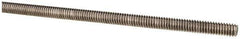 Made in USA - 1/4-20 UNC (Coarse), 3' Long, Stainless Steel Threaded Rod - Right Hand Thread - All Tool & Supply