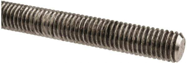 Made in USA - 1/2-13 UNC (Coarse), 6' Long, Stainless Steel Threaded Rod - Right Hand Thread - All Tool & Supply