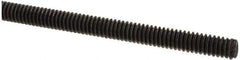 Value Collection - 1/4-20 UNC (Coarse), 6' Long, Medium Carbon Steel Threaded Rod - Black Oxide Finish, Right Hand Thread - All Tool & Supply