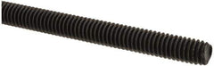 Value Collection - 5/16-18 UNC (Coarse), 6' Long, Medium Carbon Steel Threaded Rod - Black Oxide Finish, Right Hand Thread - All Tool & Supply