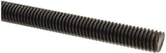 Value Collection - 3/8-16 UNC (Coarse), 6' Long, Medium Carbon Steel Threaded Rod - Black Oxide Finish, Right Hand Thread - All Tool & Supply