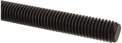 Value Collection - 1/2-13 UNC (Coarse), 6' Long, Medium Carbon Steel Threaded Rod - Black Oxide Finish, Right Hand Thread - All Tool & Supply