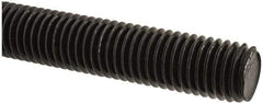 Value Collection - 5/8-11 UNC (Coarse), 6' Long, Medium Carbon Steel Threaded Rod - Black Oxide Finish, Right Hand Thread - All Tool & Supply