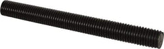 Value Collection - 1-8 UNC (Coarse), 6' Long, Medium Carbon Steel Threaded Rod - Black Oxide Finish, Right Hand Thread - All Tool & Supply