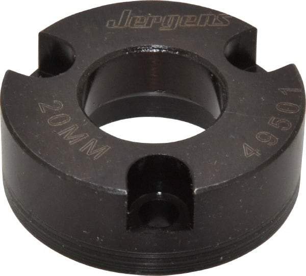 Jergens - Ball Lock System Compatible, Bolt-In Recessed Modular Fixturing Receiver Bushing - 20mm ID x 1-11/16" OD, 0.637" Overall Height - All Tool & Supply