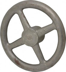 Made in USA - 12", Straight Handwheel - 3" Hub, Cast Iron, Plain Finish - All Tool & Supply