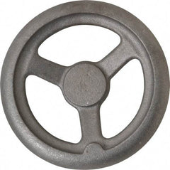 Made in USA - 7", Offset Handwheel - 1-5/8" Hub, Cast Iron, Plain Finish - All Tool & Supply