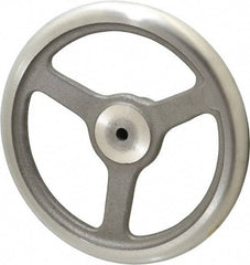 Made in USA - 10", Offset Handwheel - 2-1/8" Hub, Cast Iron, Plain Finish - All Tool & Supply