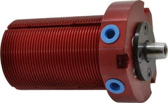 De-Sta-Co - 90 Lb Clamping Force, Right Hand Swing, 21.5mm Total Stroke, Single-Acting Pneumatic Swing Clamp - 1/8 NPT Port, 85.3mm Body Length x 76.2mm Body Width, 2.01 Cu In (Clamp), 2.26 Cu In (Unclamp), 130 Max psi - All Tool & Supply