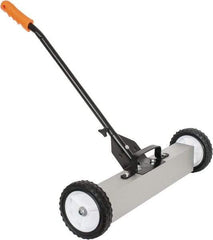 Shields Magnetics - 24" Long Push Magnetic Sweeper with Wheels - 6-13/16" Wide x 13" High x 48" Long, 7" Wheel Diam, 3/4 to 1-1/2" Clearance - All Tool & Supply