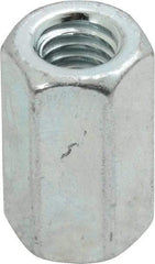 Value Collection - 5/16-18 UNC, 7/8" OAL Steel Standard Coupling Nut - Zinc-Plated Finish, 1/2" Width Across Flats - All Tool & Supply