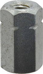 Made in USA - 1/4-20 UNC, 7/8" OAL Steel Standard Coupling Nut - Zinc-Plated Finish, 1/2" Width Across Flats - All Tool & Supply