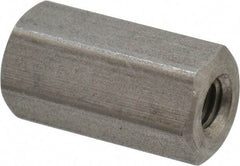 Made in USA - #10-32 UNF, 3/4" OAL Stainless Steel Standard Coupling Nut - 3/8" Width Across Flats - All Tool & Supply