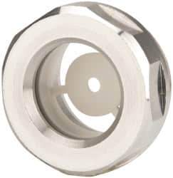 J.W. Winco - G 3/4 Thread, 30mm Distance Across Flats, Aluminum Oil Level Sight Glasses - 32mm Flange Diameter, 8mm Head Height, 9mm Length Under Head - All Tool & Supply