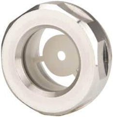 J.W. Winco - G 3/4 Thread, 30mm Distance Across Flats, Aluminum Oil Level Sight Glasses - 32mm Flange Diameter, 8mm Head Height, 9mm Length Under Head - All Tool & Supply