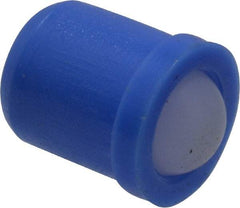 HALDER - 5mm Body Length x 4mm Body Diam, 2.5 N Init to 6.5 N Final End Force, Thermoplastic Press Fit Ball Plunger - 3mm Ball Diam, 0.8mm Max Ball Reach, 0.1mm Tolerance, 1mm Flange Thickness - All Tool & Supply