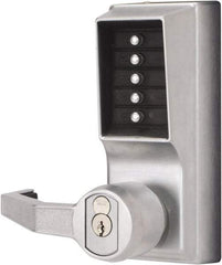 Kaba Access - Combination Entry Lever Lockset with Key Override - 2-3/4" Back Set, No Cylinder, Zamak3, Satin Chrome Finish - All Tool & Supply