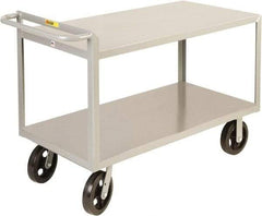 Little Giant - 2,000 Lb Capacity, 24" Wide x 53-1/2" Long x 30" High Shelf Cart - 2 Shelf, Steel, 2 Rigid/2 Swivel Casters - All Tool & Supply