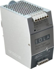 Sola/Hevi-Duty - 92 Watt, 3.8 Amp, 230 VAC Input, 24 VDC Output, DIN Rail Power Supply - 2.56 Inch Wide x 4.55 Inch Deep x 4.88 Inch High, Up to 88% Efficiency, 14 to 140°F, Green LED - All Tool & Supply