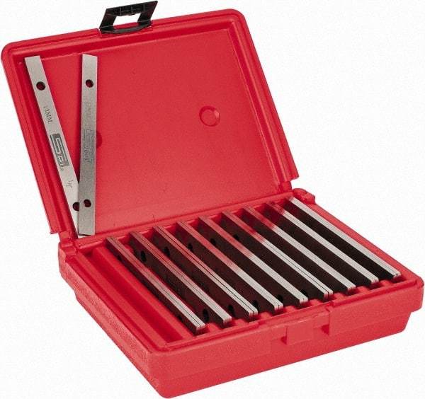 SPI - 20 Piece, 6 Inch Long x 1/8 Inch Thick, Thin Parallel Set - 1-5/8 Inch High, 52-58 RC Hardness - All Tool & Supply