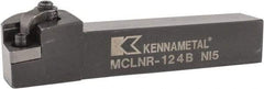 Kennametal - MCLN, Right Hand Cut, 5° Lead Angle, 3/4" Shank Height x 3/4" Shank Width, Negative Rake Indexable Turning Toolholder - 4-1/2" OAL, CN..43. Insert Compatibility, Series Kenloc - All Tool & Supply