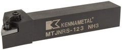 Kennametal - MTJN, Right Hand Cut, 3° Lead Angle, 3/4" Shank Height x 3/4" Shank Width, Negative Rake Indexable Turning Toolholder - 4-1/2" OAL, TN..33. Insert Compatibility, Series Kenloc - All Tool & Supply