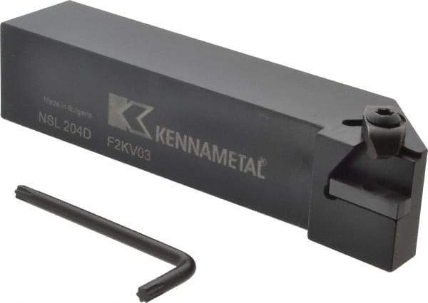 Kennametal - External Thread, Left Hand Cut, 31.75mm Shank Width x 31.75mm Shank Height Indexable Threading Toolholder - 152.4mm OAL, N.4L Insert Compatibility, NS Toolholder, Series Top Notch - All Tool & Supply