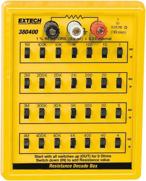 Extech - 1 to 110 k Ohm, Earth Ground Resistance Tester - No Batteries Required, 1 to 110 Resolution - All Tool & Supply