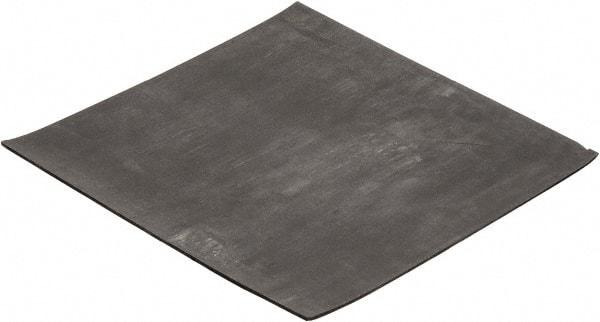 Made in USA - 12" Long, 12" Wide, 1/8" Thick, Neoprene Rubber Foam Sheet - 65 to 75 Durometer, Black, -40 to 225°F, 2,500 psi Tensile Strength, Plain Backing, Stock Length - All Tool & Supply