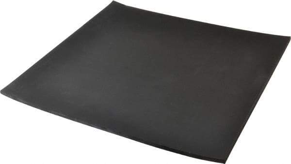 Made in USA - 12" Long, 12" Wide, 1/4" Thick, Neoprene Rubber Foam Sheet - 65 to 75 Durometer, Black, -40 to 225°F, 2,500 psi Tensile Strength, Plain Backing, Stock Length - All Tool & Supply