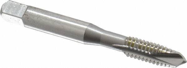 OSG - 5/16-18 UNC, 3 Flute, Bright Finish, High Speed Steel Spiral Point Tap - Plug Chamfer, Right Hand Thread, 2-23/32" OAL, 1-1/8" Thread Length, 0.318" Shank Diam, 3B Class of Fit, Series 105 - Exact Industrial Supply