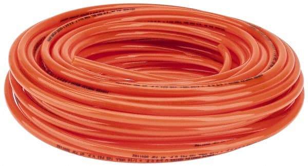 Parker - 1/4" ID x 3/8" OD, 1/16" Wall Thickness, 100' Long, Polyurethane Tube - Orange, 125 Max psi, 90 - 95 Shore A Hardness, -40 to 180°F - All Tool & Supply