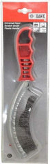 Value Collection - 1" Trim Length Steel Scratch Brush - 5-1/2" Brush Length, 10" OAL, 1" Trim Length, Plastic Ergonomic Handle - All Tool & Supply