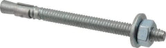 Red Head - 1/4 Inch Diameter, 1/4-20 Inch Thread, 3-1/4 Inch Overall Length, Grade 3, Wedge Expansion Concrete Anchor - Steel, Zinc Plated, 2-1/4 Inch Thread Length, Tie Wire Head, 1/4 Inch Drill - All Tool & Supply