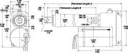 Thomson Industries - 24" Stroke Len, 30% Duty Cycle, 110 Volt, Performance PakLinear Electromechanical Actuator with Integral Brake - AC Input, 0.6" per Second, 500 Lb Capacity - All Tool & Supply