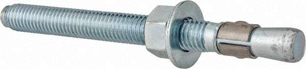 Red Head - 1/2 Inch Diameter, 1/2-13 Inch Thread, 5-1/2 Inch Overall Length, Grade 3, Wedge Expansion Concrete Anchor - Steel, Zinc Plated, 4 Inch Thread Length, Tie Wire Head, 1/2 Inch Drill - All Tool & Supply