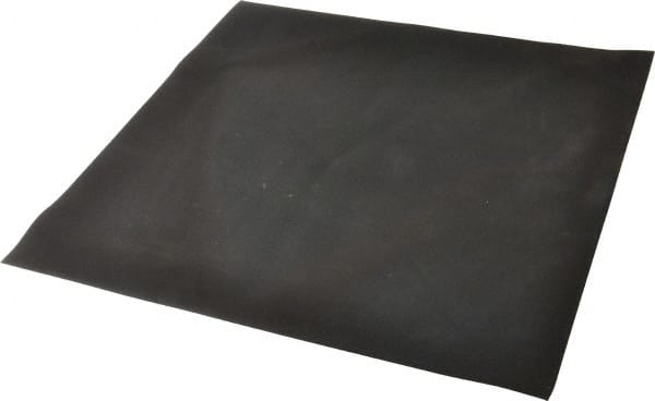 Sheet: Neoprene Rubber, 12″ Wide, 12″ Long, Black Durometer 65 to 75, Plain Backing