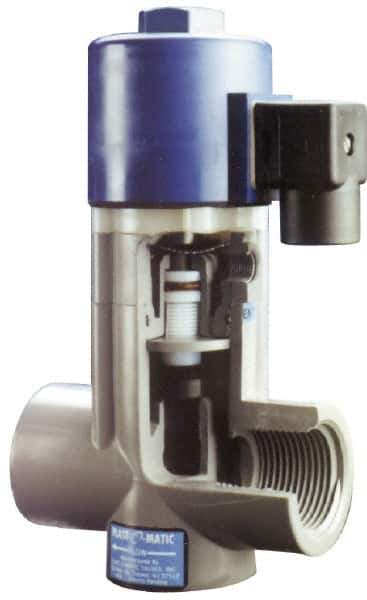 Plast-O-Matic - Direct Acting Universal, PVC Solenoid Valve - Normally Closed, Viton Seal - All Tool & Supply