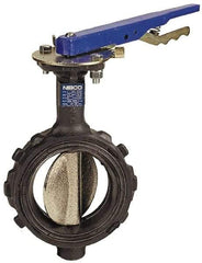 NIBCO - 2-1/2" Pipe, Wafer Butterfly Valve - Lever Handle, Ductile Iron Body, EPDM Seat, 250 WOG, Ductile Iron Disc, Stainless Steel Stem - All Tool & Supply