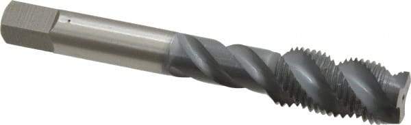 OSG - 1/2-20 UNF 3 Flute 3B Plug Spiral Flute Tap - High Speed Steel, elektraLUBE Finish, 3-3/8" OAL, Right Hand Flute, Right Hand Thread, H3, Series 107 - All Tool & Supply