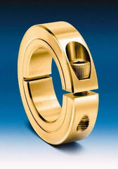 Climax Metal Products - 15/16" Bore, Steel, Two Piece Clamping Shaft Collar - 1-3/4" Outside Diam, 1/2" Wide - All Tool & Supply