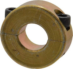 Climax Metal Products - 1/2" Bore, Steel, Two Piece Clamping Shaft Collar - 1-1/8" Outside Diam, 13/32" Wide - All Tool & Supply