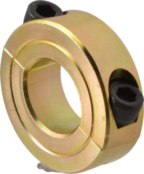 Climax Metal Products - 13/16" Bore, Steel, Two Piece Clamping Shaft Collar - 1-5/8" Outside Diam, 1/2" Wide - All Tool & Supply