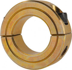 Climax Metal Products - 1" Bore, Steel, Two Piece Clamping Shaft Collar - 1-3/4" Outside Diam, 1/2" Wide - All Tool & Supply