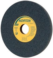 Norton - 7" Diam x 1-1/4" Hole x 1/2" Thick, H Hardness, 100 Grit Surface Grinding Wheel - Silicon Carbide, Type 1, Fine Grade, 3,600 Max RPM, Vitrified Bond, No Recess - All Tool & Supply