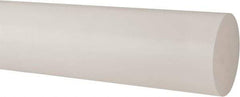 Made in USA - 1' Long, 4" Diam, Polypropylene Plastic Rod - Natural (Color) - All Tool & Supply