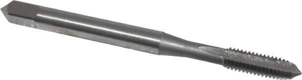 OSG - #6-32 UNC, H2, 2 Flutes, Plug Chamfer, Bright Finish, High Speed Steel Spiral Point STI Tap - 2" OAL, 0.141" Shank Diam, 11/16" Thread Length, Series 125 - Exact Industrial Supply