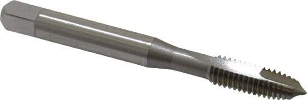 OSG - #10-24 UNC, H2, 2 Flutes, Plug Chamfer, Bright Finish, High Speed Steel Spiral Point STI Tap - 2-3/8" OAL, 0.194" Shank Diam, 7/8" Thread Length, Series 125 - Exact Industrial Supply