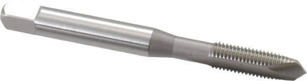 OSG - #10-32 UNF, H2, 2 Flutes, Plug Chamfer, Bright Finish, High Speed Steel Spiral Point STI Tap - 2-3/8" OAL, 0.194" Shank Diam, 7/8" Thread Length, Series 125 - Exact Industrial Supply